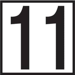 11 6x6 Tile, 5" Numbers, Smooth (Waterline), Depth Marker C611093