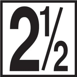 2-1/2 6x6 Tile, 5" Numbers, Non-Skid (Deck), Depth Marker