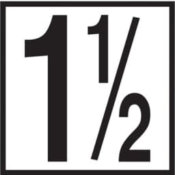 1-1/2 6x6 Tile, 5" Numbers, Smooth (Waterline), Depth Marker