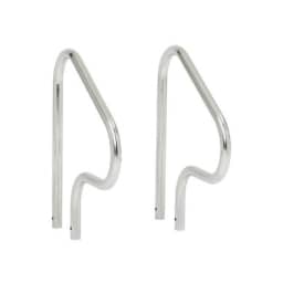 26" Figure 4 Stainless Steel Handrail w/ Escutcheons, .049" - White (Pair)