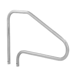 48" 4 Bend Deck Mounted Stair Rail w/ Escutcheons, .049" - Taupe Powder Coat