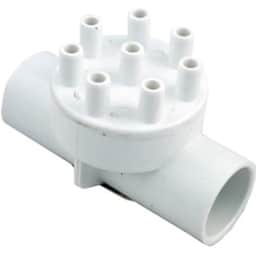 Manifold, 1" SLIP X 1" SLIP (8) 3/8" Barbs