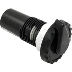 1" Top Access Silent Air Control Scalloped, Black