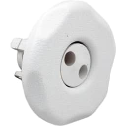 Mini Jet Adjustable Pulsator Large Face 5-Scallop, White
