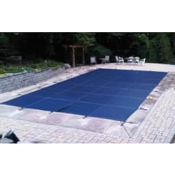20'x44' King Light Weight Solid Rectangle Safety Cover, Blue, 20 Yr. Warranty
