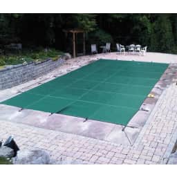 16'x40' King Light Weight Solid, Rectangle Safety Cover, Green, 20 Yr. Warranty