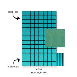 15' x 30' King Light Weight Solid, Right Step Safety Cover, Green, 20 Yr. Warranty
