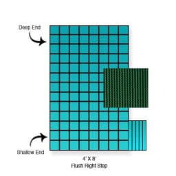 16' x 32' King99 Mesh, Right Step Safety Cover, Green, 20 Yr. Warranty
