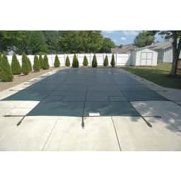 18'x36' King99 Mesh Center Step Safety Cover, Green, 20 Yr. Warranty