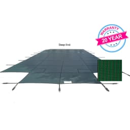 20'x40' King99 Mesh Center Step Safety Cover, Green, 20 Yr. Warranty