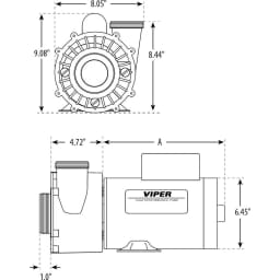 3HP 2-Speed Viper Spa Pump - 230v