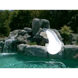 BigRide Pool Slide, Left Turn - Pewter Gray