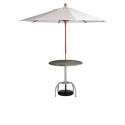 Bar Height Aluminum Tulip Table Base, Silver Gray MPQ 2