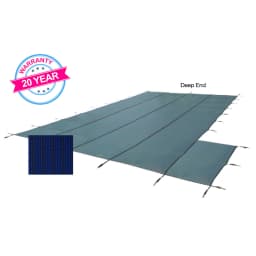 16' x 32' King99 Mesh Right Step Safety Cover, Blue, 20 Yr. Warranty