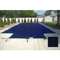 16' x 32' King99 Mesh Right Step Safety Cover, Blue, 20 Yr. Warranty