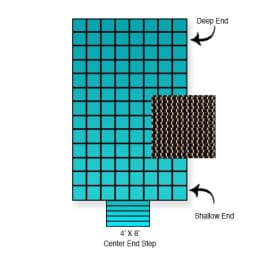 20' x 40' King99 Mesh, Center Step Safety Cover, Tan, 20 Yr. Warranty