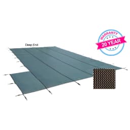 25' x 45' King99 Mesh, Left Step Safety Cover, Tan, 20 Yr. Warranty