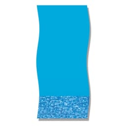 15' Round Blue Wall/Swirl Bottom Overlap Liner, 48-52" Depth (HG)