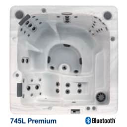 Hot Tub, 6 Person, 45 Jet, Ozone, Stereo, Sterling Marble, Gray Confer Skirting