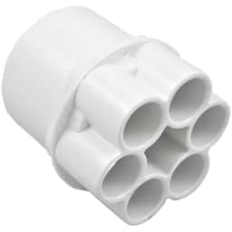 Manifold, 1/2" Slip, 6 Port, Transition, 2" Slip