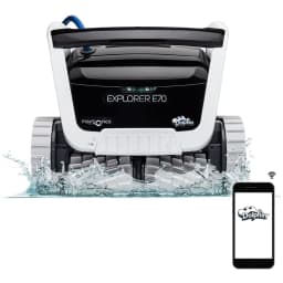 Dolphin Explorer E70 WiFi Robotic Pool Cleaner with Caddy