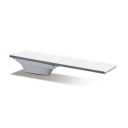 Flyte-Deck II Stand with Board White Stand and 6’ Board With Blue Truetread