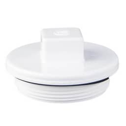 2" Plug with O-Ring White