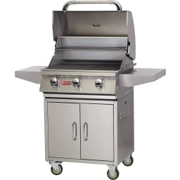 Steer 24-Inch 3-Burner 304 Grade 16 Gauge Stainless Steel Premium Propane Gas Grill with Cart