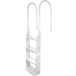 48-54" White Easy Incline In-Pool Adjustable Ladder For Above Ground Pools"
