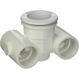 1-1/2" x 1-1/2" Dark Grey JetAir III Jet Body with Bulkhead