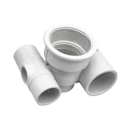 1-1/2" S Water x 1" S Air Poly Jet Body Assembly with Top Plug