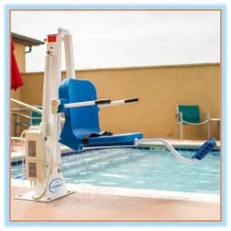 Ranger 2 Pool Lift, No Anchor, White with Blue Seat, F-RNGR2