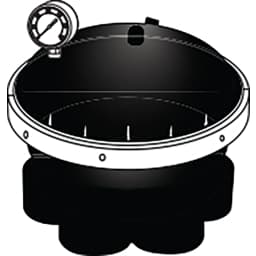 6-Port Valve Shell; 2", Black