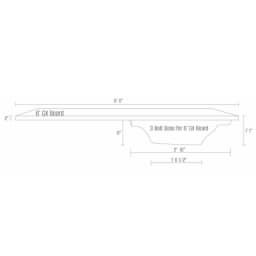 3 Bolt Base  for 6' Board, White