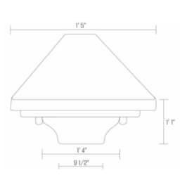 3 Bolt Base for 6' Board, Sand