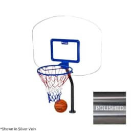 Heavy Duty Basketball Set, Polished Frame