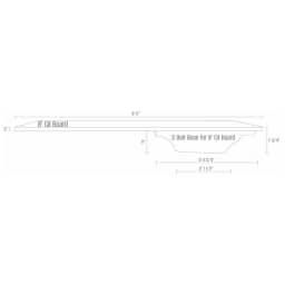 8' GX Diving Board With 3 Bolt Salt Friendly Base and Jig - Grey