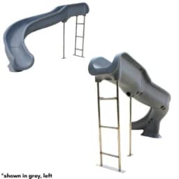 SW17 Pool Slide, Grey - Right Turn with Flume Light Package