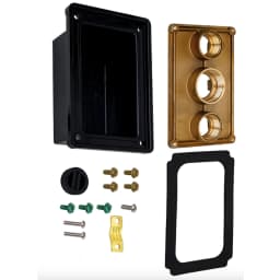 Junction Box With Poly Cover And Brass Base- 1/2" x 1/2" x 1/2"