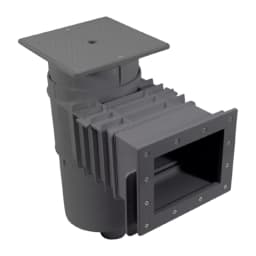 2" FIP Automatic Pool Skimmer with Square Cover, Dark Gray