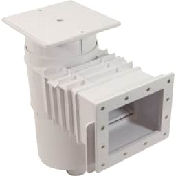 Auto-Skim Skimmer for Vinyl/Fiberglass Pools, 1.5" FPT, Square Lid, White