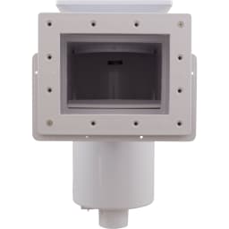 Complete Skimmer Vinyl, Fiberglass Pools, 1.5" FPT, Square Lid - Outside Mount, White