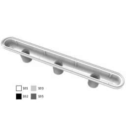 32" Medium Gray Channel Drain Three-Port PVC Sump