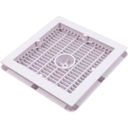 9" x 9" Wave Suction Cover with Frame and Riser, White