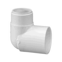 1" x 1" MPT x Slip SCH 40 PVC 90 Degree Street Elbow