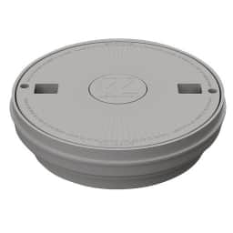 Beige Reversible Round Skimmer Lid Assembly