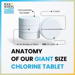 3" Jumbo Chlorine Tabs, 25 lb Bucket