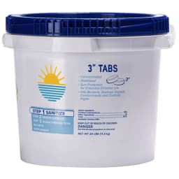 3" Chlorine Pool Tabs, 25 lb Bucket