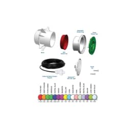 Multi-Color Spectrum 360 Pentair LED Light Kit with 50' Cable and Niche