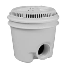 8" White StarGuard Drain with Suction Cover, Frame and 1-Port Sump, 2 pack